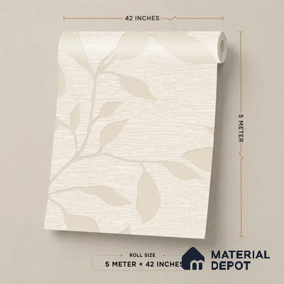 19020-3 | 5 Meter x 42 Inch PVC Florals Look Wallpaper - 57 Sq. Ft. | Minimum 15% wastage during installation