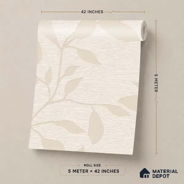 19020-3 | 5 Meter x 42 Inch PVC Florals Look Wallpaper - 57 Sq. Ft. | Minimum 15% wastage during installation