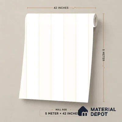 5117-4 | 5 Meter x 42 Inch PVC Stripes Look Wallpaper - 57 Sq. Ft. | Minimum 15% wastage during installation