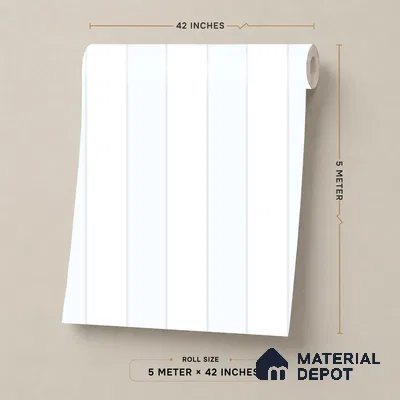 5117-5 | 5 Meter x 42 Inch PVC Stripes Look Wallpaper - 57 Sq. Ft. | Minimum 15% wastage during installation