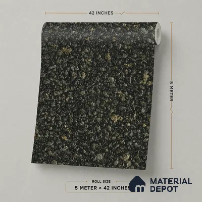 19014-6 | Black Glitter Speckle PVC Textured Wallpaper - 5 Meter x 42 Inch, 57 Sq. Ft. (Min. 15% Wastage)