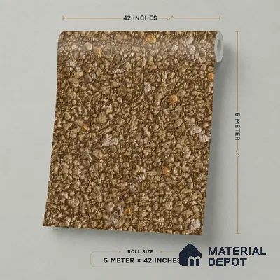 19014-7 | Brown Glitter Speckle PVC Textured Wallpaper - 5 Meter x 42 Inch, 57 Sq. Ft. (Min. 15% Wastage)