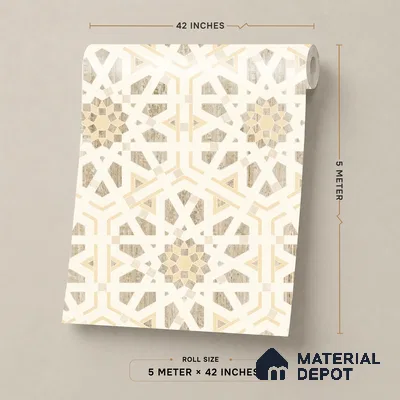 88376-2 | 5 Meter x 42 Inch PVC Patterned Look Wallpaper - 57 Sq. Ft. | Minimum 15% wastage during installation