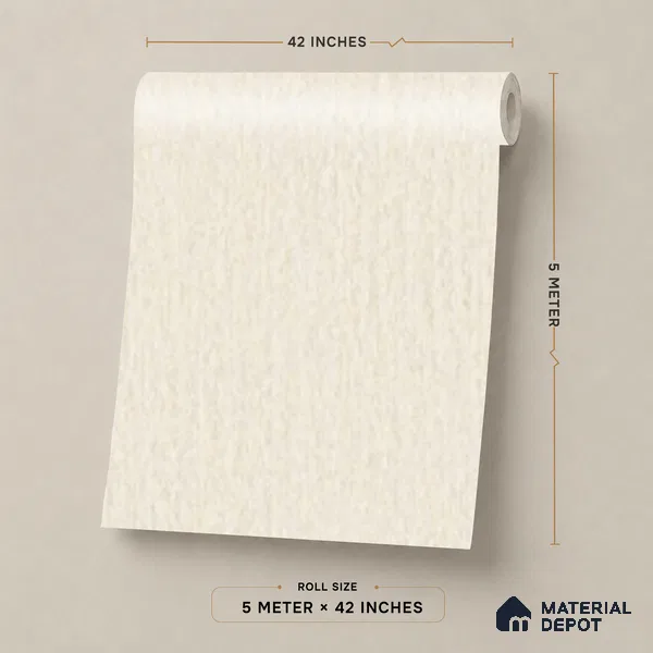 88377-2 | 5 Meter x 42 Inch PVC Texture Look Wallpaper - 57 Sq. Ft. | Minimum 15% wastage during installation