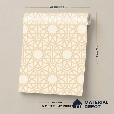 88375-2 | 5 Meter x 42 Inch PVC Patterned Look Wallpaper - 57 Sq. Ft. | Minimum 15% wastage during installation