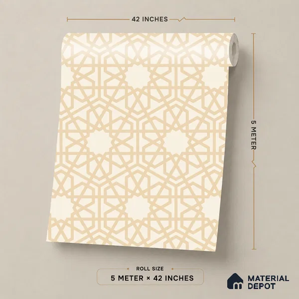 88375-2 | 5 Meter x 42 Inch PVC Patterned Look Wallpaper - 57 Sq. Ft. | Minimum 15% wastage during installation