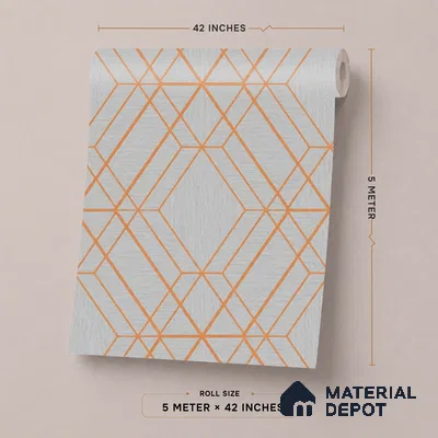 88380-3 | 5 Meter x 42 Inch PVC Geometric Look Wallpaper - 57 Sq. Ft. | Minimum 15% wastage during installation