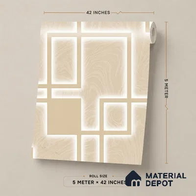 88462-2 | 5 Meter x 42 Inch PVC Patterned Look Wallpaper - 57 Sq. Ft. | Minimum 15% wastage during installation