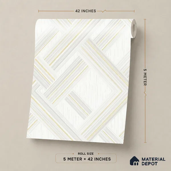 88492-1 | 5 Meter x 42 Inch PVC Abstract Look Wallpaper - 57 Sq. Ft. | Minimum 15% wastage during installation