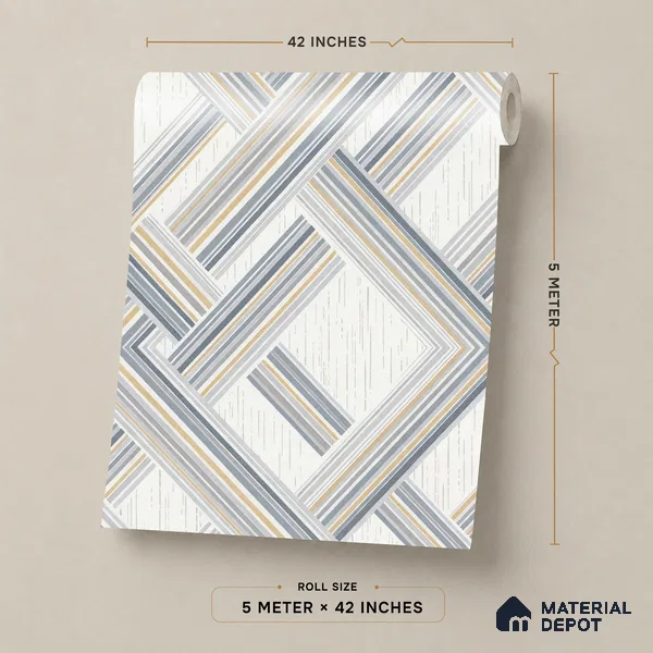 88492-3 | 5 Meter x 42 Inch PVC Abstract Look Wallpaper - 57 Sq. Ft. | Minimum 15% wastage during installation