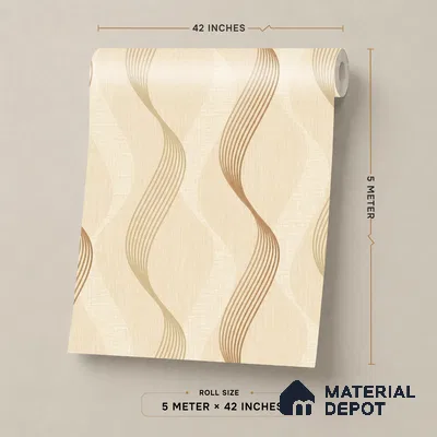 88488-2 | 5 Meter x 42 Inch PVC Patterned Look Wallpaper - 57 Sq. Ft. | Minimum 15% wastage during installation