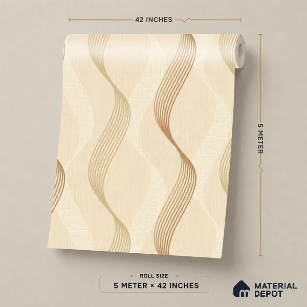 88488-2 | 5 Meter x 42 Inch PVC Patterned Look Wallpaper - 57 Sq. Ft. | Minimum 15% wastage during installation