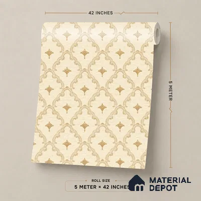 88448-2 | 5 Meter x 42 Inch PVC Patterned Look Wallpaper - 57 Sq. Ft. | Minimum 15% wastage during installation