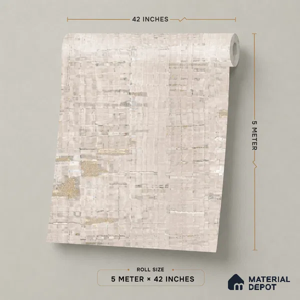 81279-3 | Cream Birch Bark PVC Textured Wallpaper - 5 Meter x 42 Inch, 57 Sq. Ft. (Min. 15% Wastage)