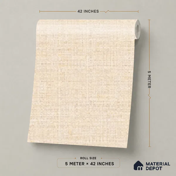 81282-2 | 5 Meter x 42 Inch PVC Plain Look Wallpaper - 57 Sq. Ft. | Minimum 10% wastage during installation