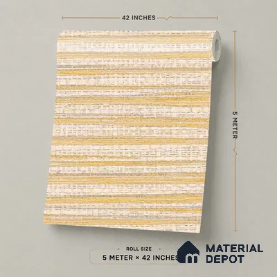 81283-2 | Warm Beige Wood Slat Texture PVC Patterned Wallpaper - 5 Meter x 42 Inch, 57 Sq. Ft. (Min. 15% Wastage)