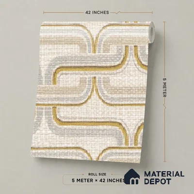 81284-1 | 5 Meter x 42 Inch PVC Patterned Look Wallpaper - 57 Sq. Ft. | Minimum 15% wastage during installation