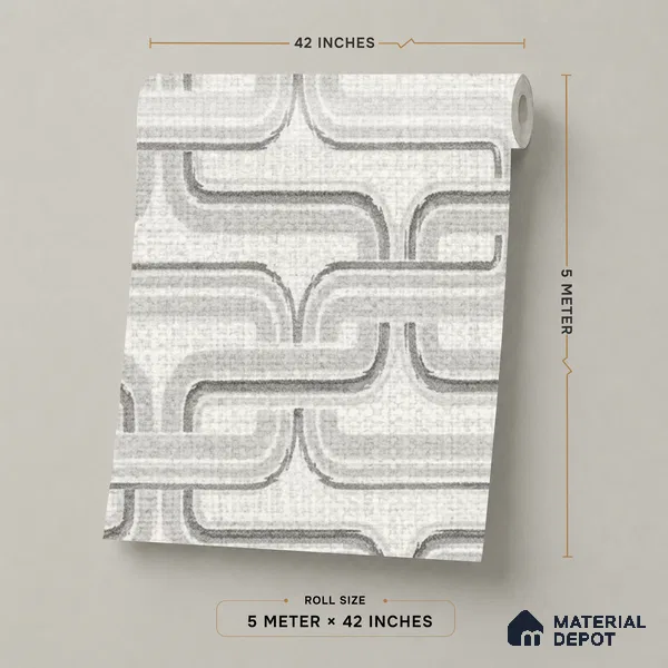 81284-2 | 5 Meter x 42 Inch PVC Patterned Look Wallpaper - 57 Sq. Ft. | Minimum 15% wastage during installation