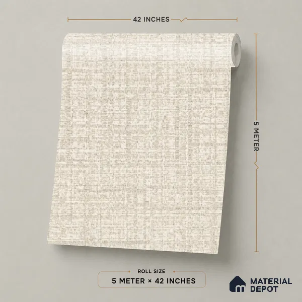 81285-1 | 5 Meter x 42 Inch PVC Plain Look Wallpaper - 57 Sq. Ft. | Minimum 10% wastage during installation
