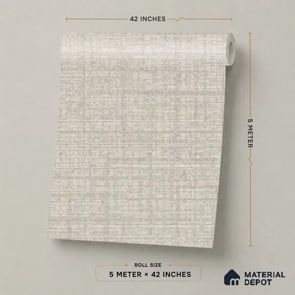 81285-5 | 5 Meter x 42 Inch PVC Plain Look Wallpaper - 57 Sq. Ft. | Minimum 10% wastage during installation