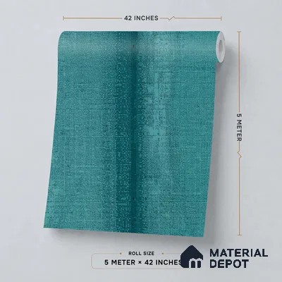 81286-4 | Teal Green Fluted Panel Wood PVC Patterned Wallpaper - 5 Meter x 42 Inch, 57 Sq. Ft. (Min. 15% Wastage)