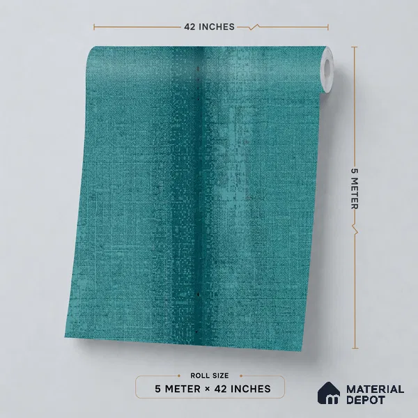 81286-4 | Teal Green Fluted Panel Wood PVC Patterned Wallpaper - 5 Meter x 42 Inch, 57 Sq. Ft. (Min. 15% Wastage)