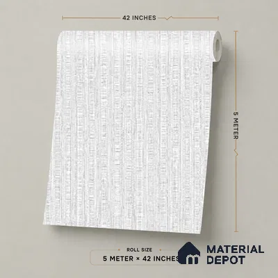 81287-1 | White Basketweave PVC Textured Wallpaper - 5 Meter x 42 Inch, 57 Sq. Ft. (Min. 15% Wastage)