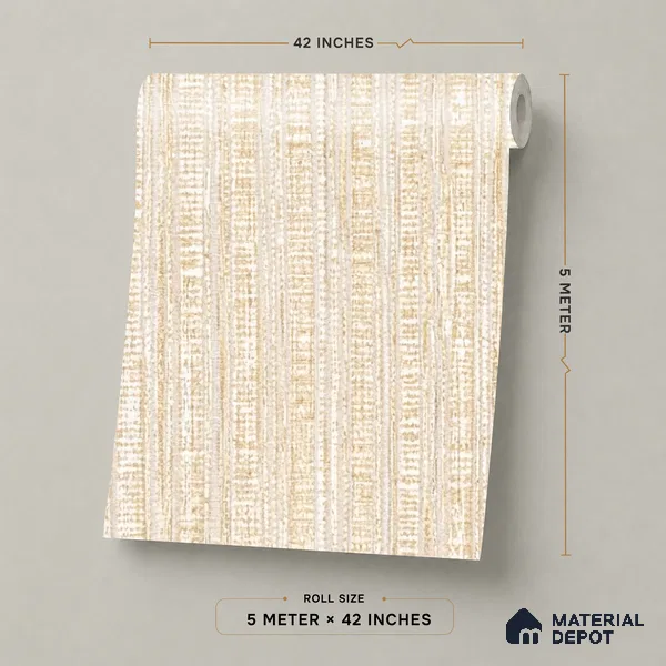 81287-2 | 5 Meter x 42 Inch PVC Texture Look Wallpaper - 57 Sq. Ft. | Minimum 15% wastage during installation