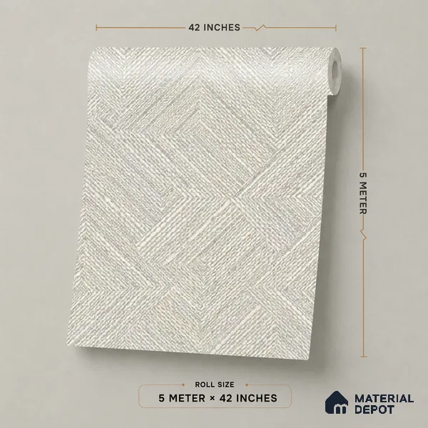 81290-1 | 5 Meter x 42 Inch PVC Patterned Look Wallpaper - 57 Sq. Ft. | Minimum 15% wastage during installation