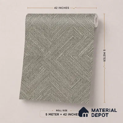81290-5 | 5 Meter x 42 Inch PVC Patterned Look Wallpaper - 57 Sq. Ft. | Minimum 15% wastage during installation