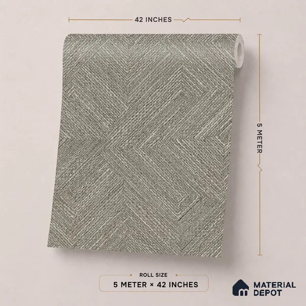 81290-5 | 5 Meter x 42 Inch PVC Patterned Look Wallpaper - 57 Sq. Ft. | Minimum 15% wastage during installation