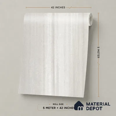 81291-2 | White Brushed Streaks PVC Textured Wallpaper - 5 Meter x 42 Inch, 57 Sq. Ft. (Min. 15% Wastage)