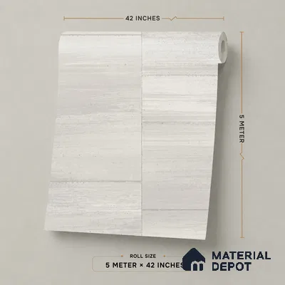 81292-1 | Silver Grey Brick Tile Texture PVC Patterned Wallpaper - 5 Meter x 42 Inch, 57 Sq. Ft. (Min. 15% Wastage)