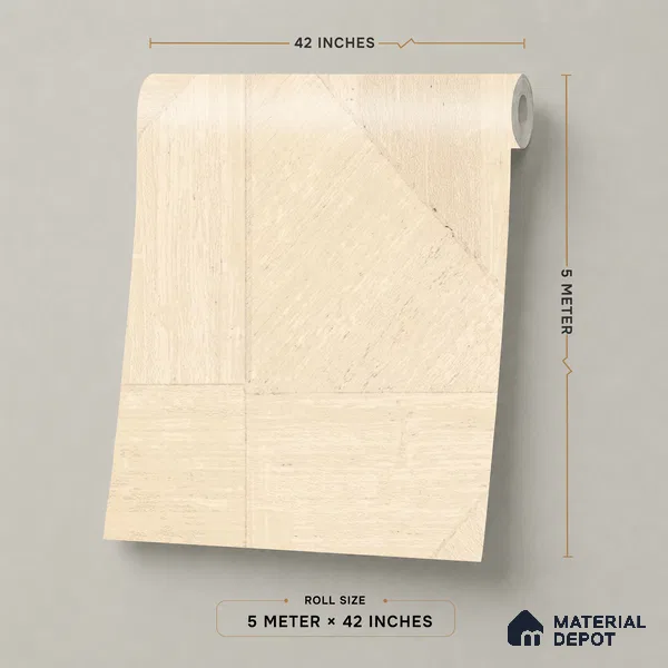 81293-1 | 5 Meter x 42 Inch PVC Geometric Look Wallpaper - 57 Sq. Ft. | Minimum 15% wastage during installation