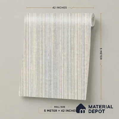 81294-3 | Sage Vertical Lines PVC Patterned Wallpaper - 5 Meter x 42 Inch, 57 Sq. Ft. (Min. 15% Wastage)