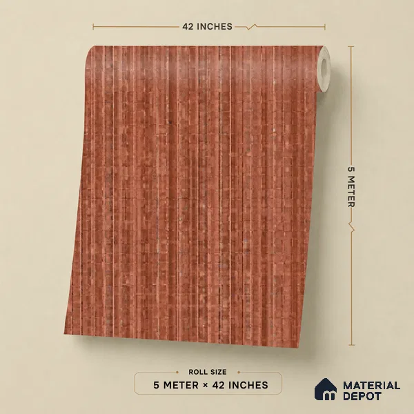 81294-6 | 5 Meter x 42 Inch PVC Patterned Look Wallpaper - 57 Sq. Ft. | Minimum 15% wastage during installation