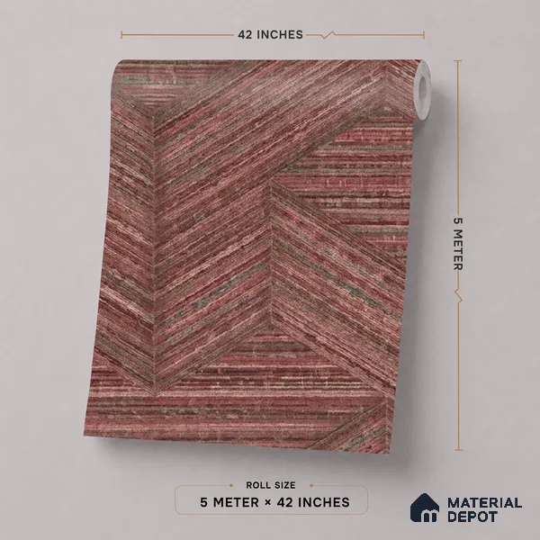 81295-4 | 5 Meter x 42 Inch PVC Patterned Look Wallpaper - 57 Sq. Ft. | Minimum 15% wastage during installation