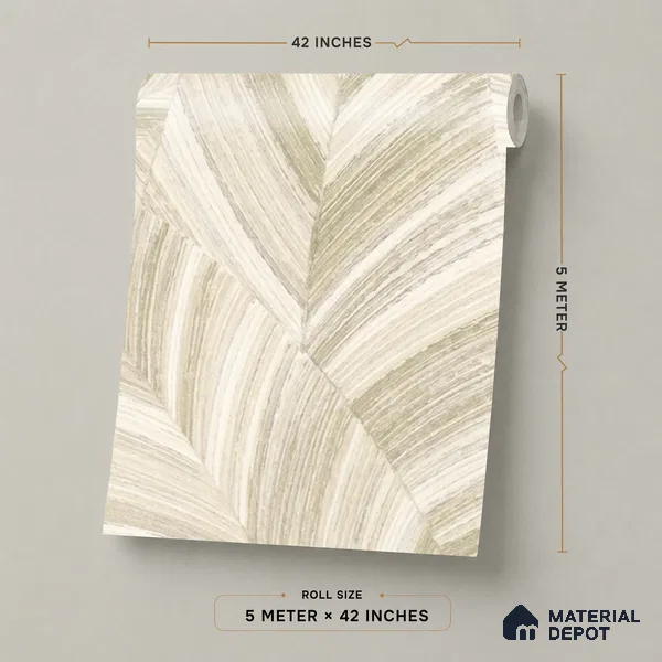 81296-1 | 5 Meter x 42 Inch PVC Patterned Look Wallpaper - 57 Sq. Ft. | Minimum 15% wastage during installation
