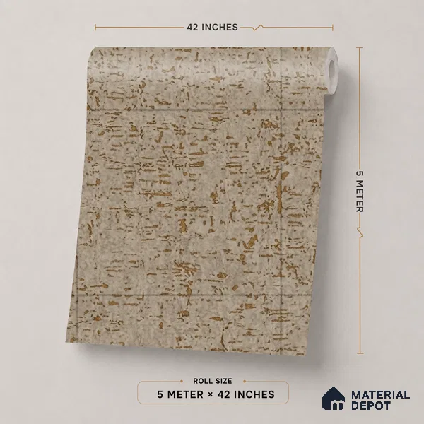 74018-4 | 5 Meter x 42 Inch PVC Texture Look Wallpaper - 57 Sq. Ft. | Minimum 15% wastage during installation