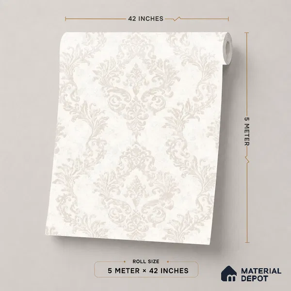 74022-1 | 5 Meter x 42 Inch PVC Patterned Look Wallpaper - 57 Sq. Ft. | Minimum 15% wastage during installation