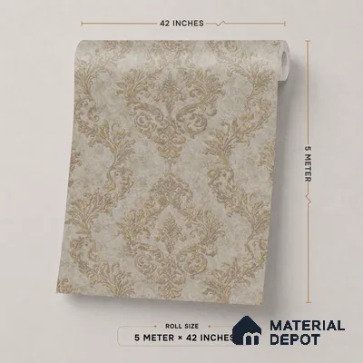 74022-3 | 5 Meter x 42 Inch PVC Patterned Look Wallpaper - 57 Sq. Ft. | Minimum 15% wastage during installation