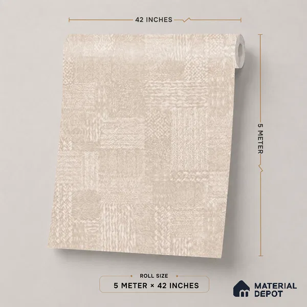 74021-1 | 5 Meter x 42 Inch PVC Texture Look Wallpaper - 57 Sq. Ft. | Minimum 15% wastage during installation