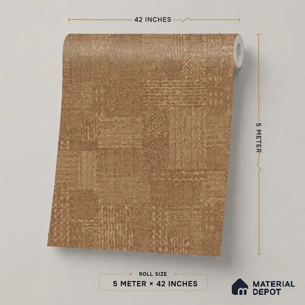 74021-3 | 5 Meter x 42 Inch PVC Texture Look Wallpaper - 57 Sq. Ft. | Minimum 15% wastage during installation