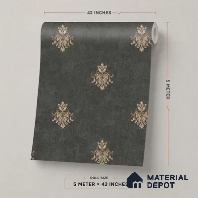 74024-5 | 5 Meter x 42 Inch PVC Damask Look Wallpaper - 57 Sq. Ft. | Minimum 15% wastage during installation