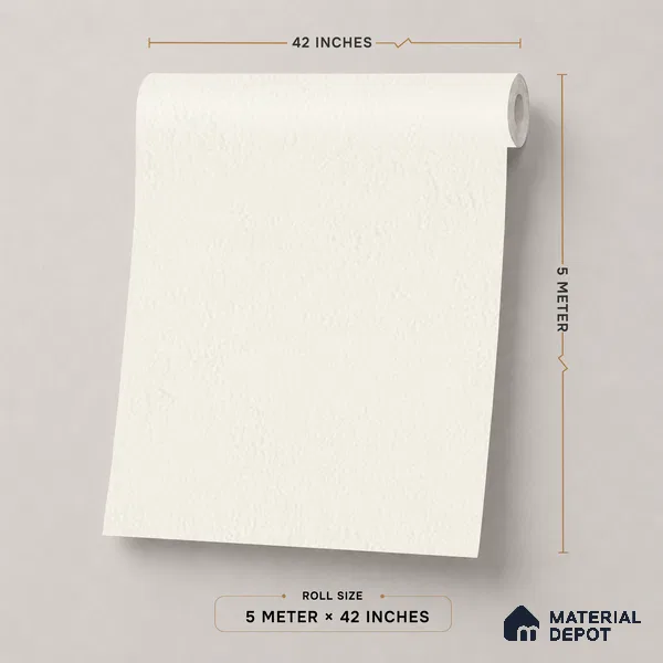 74032-1 | 5 Meter x 42 Inch PVC Plain Look Wallpaper - 57 Sq. Ft. | Minimum 10% wastage during installation