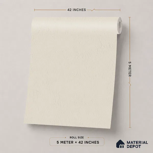 74032-2 | 5 Meter x 42 Inch PVC Plain Look Wallpaper - 57 Sq. Ft. | Minimum 10% wastage during installation