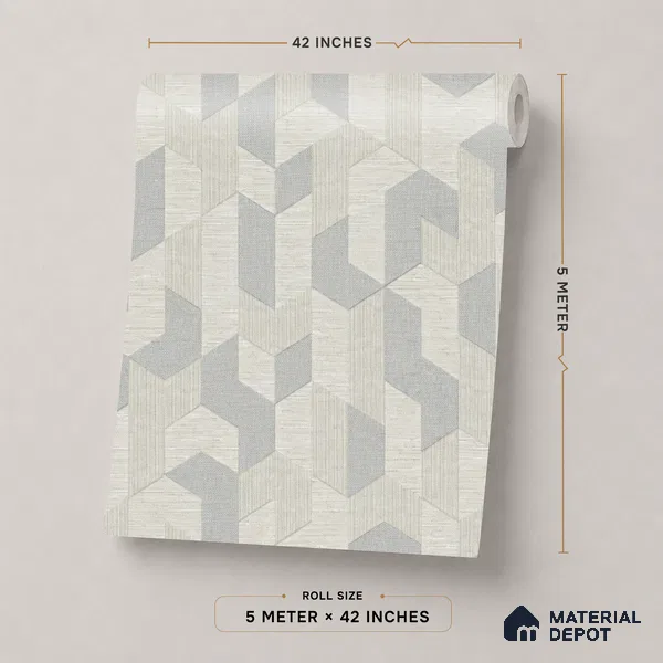 74027-1 | 5 Meter x 42 Inch PVC Patterned Look Wallpaper - 57 Sq. Ft. | Minimum 15% wastage during installation