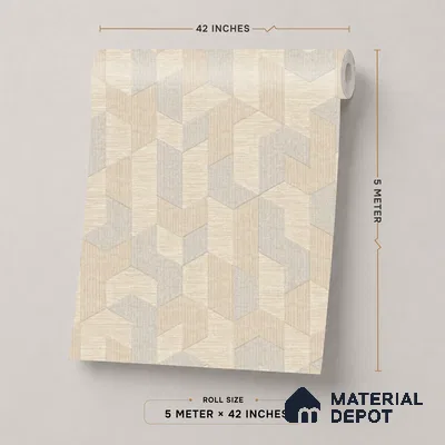 74027-2 | 5 Meter x 42 Inch PVC Patterned Look Wallpaper - 57 Sq. Ft. | Minimum 15% wastage during installation