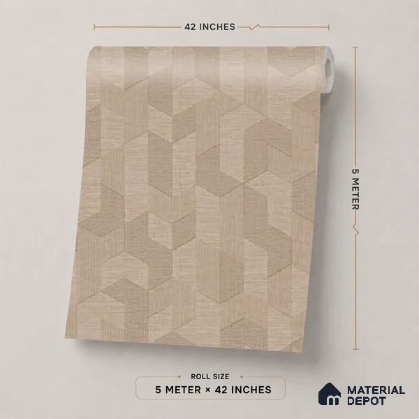 74027-3 | 5 Meter x 42 Inch PVC Patterned Look Wallpaper - 57 Sq. Ft. | Minimum 15% wastage during installation