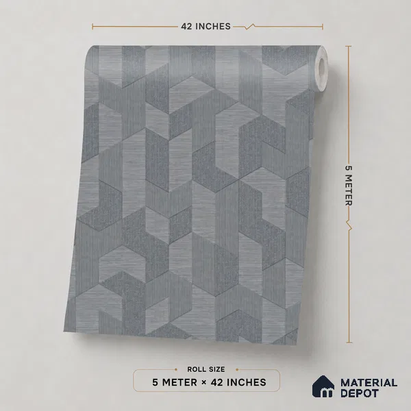 74027-4 | 5 Meter x 42 Inch PVC Patterned Look Wallpaper - 57 Sq. Ft. | Minimum 15% wastage during installation